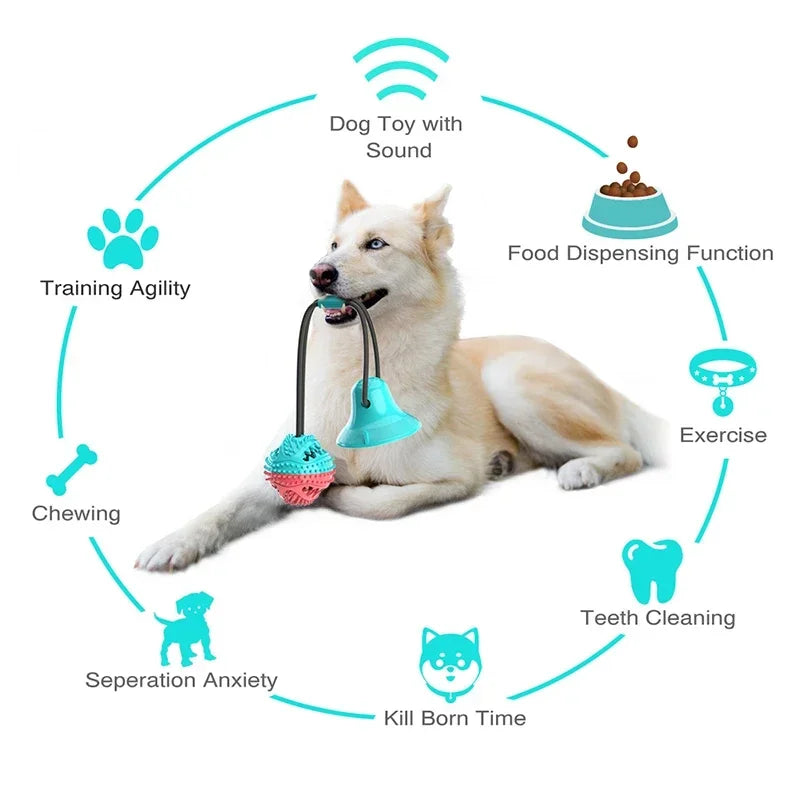 PowerChew Suction Ball – Giocattolo interattivo per cani e mangiatoia lenta per razze di taglia grande
