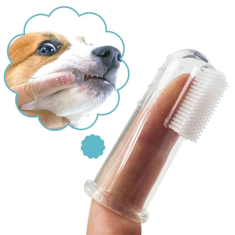 PawPure Finger Brush – Spazzolino da denti in silicone morbido per cani e gatti